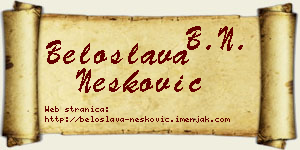 Beloslava Nešković vizit kartica